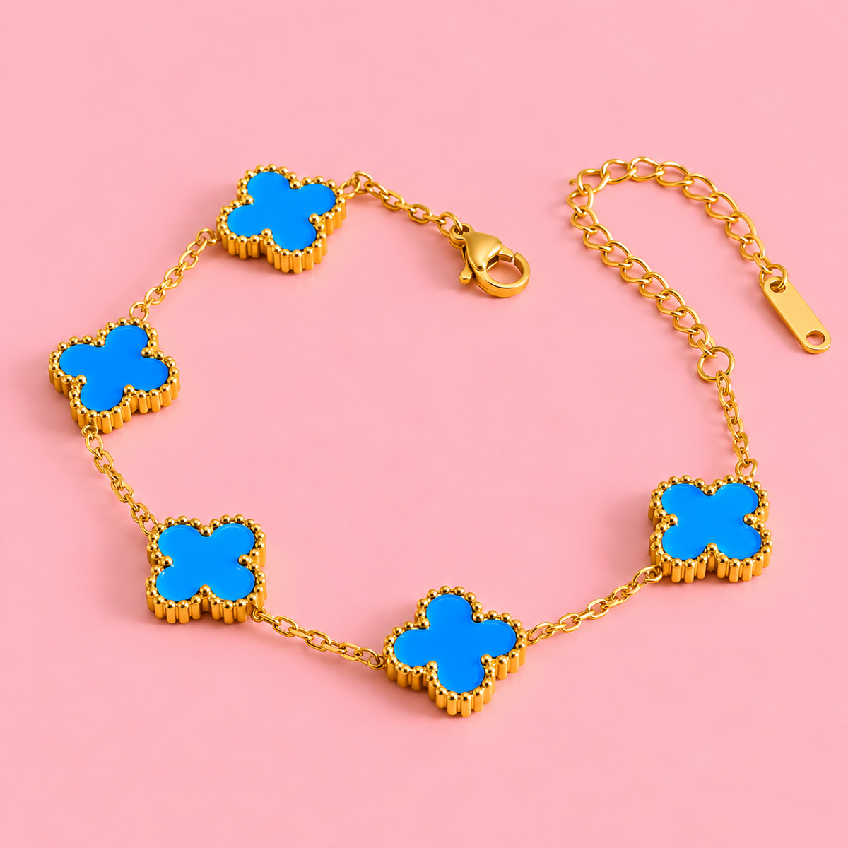Bracelet Clover bleue