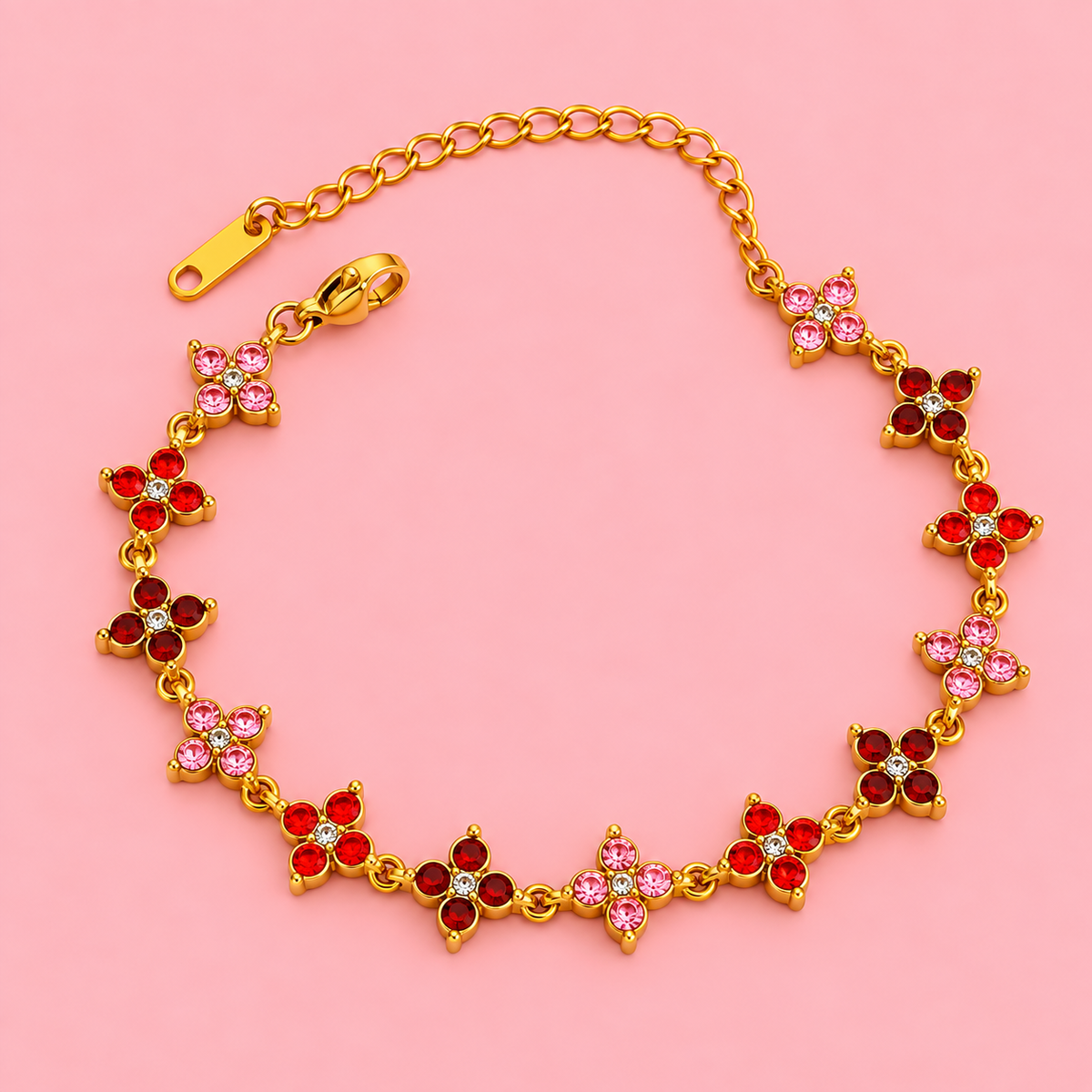 Bracelet Reine rose nuancé