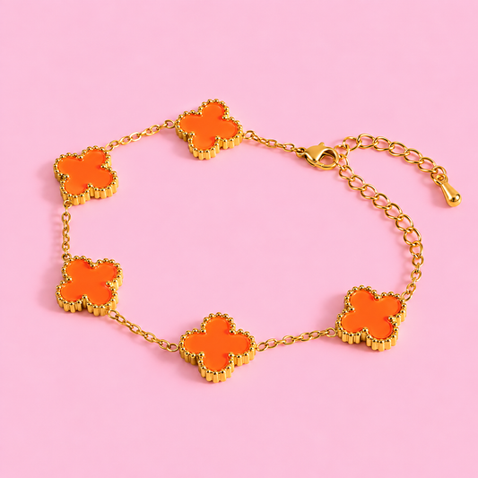 Bracelet Clover Orange
