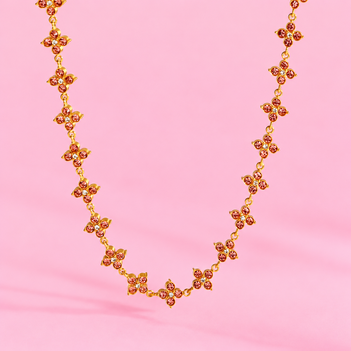 Collier Reine rose