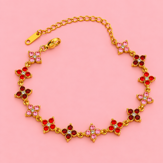 Bracelet Reine rose nuancé